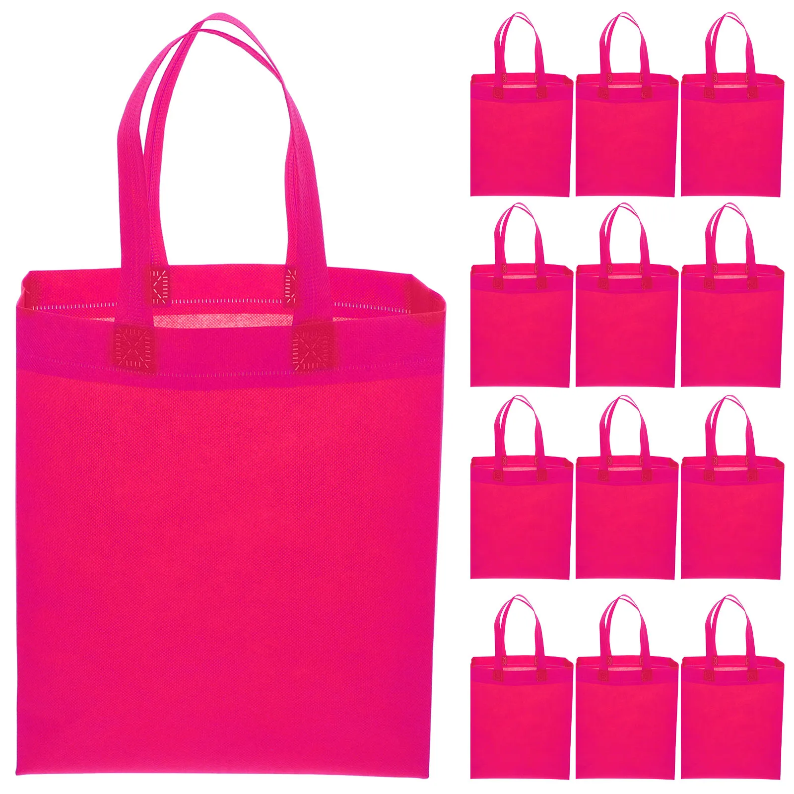 

30Pcs Non Woven Tote Bags Reusable Grocery Shopping Bags with Handles Multipurpose Utility Totes for Party Favors Birthday Baby