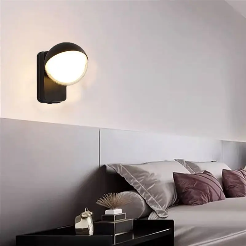 SEWS-جدار مصباح الألومنيوم مقاوم للماء الدورية مضيئة جسم الإنسان التعريفي لغرفة نوم شرفة أسلوب بسيط