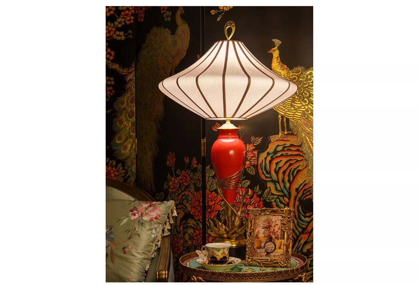 French art ceramic table lamp living room bedroom bedside lamp