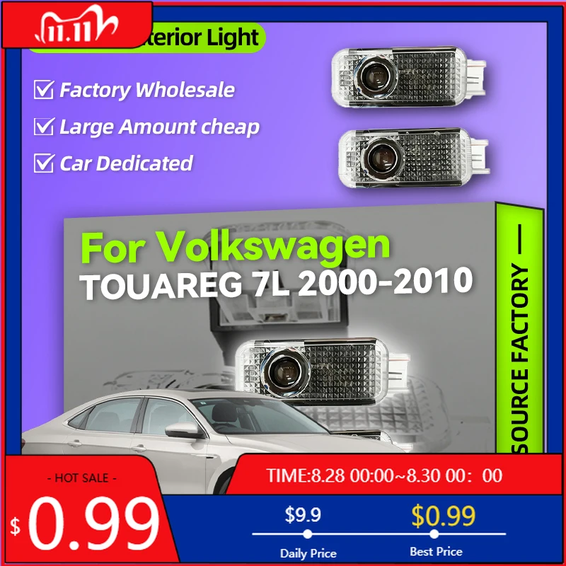 

2026 Новый для VW VOLKSWAGEN светодиодный проектор двери автомобиля, приветственный свет, аксессуары для VW Passat B5 B5.5 2000-2010 Touareg 7L 2004-2010