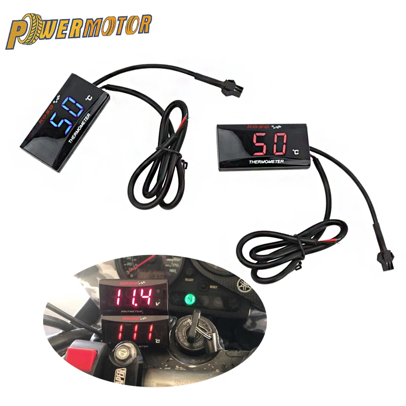 

For KOSO Universal Motorcycle Mini Meter Water Temp Temperature Digital Display Meter Gauge Sensor Adapter