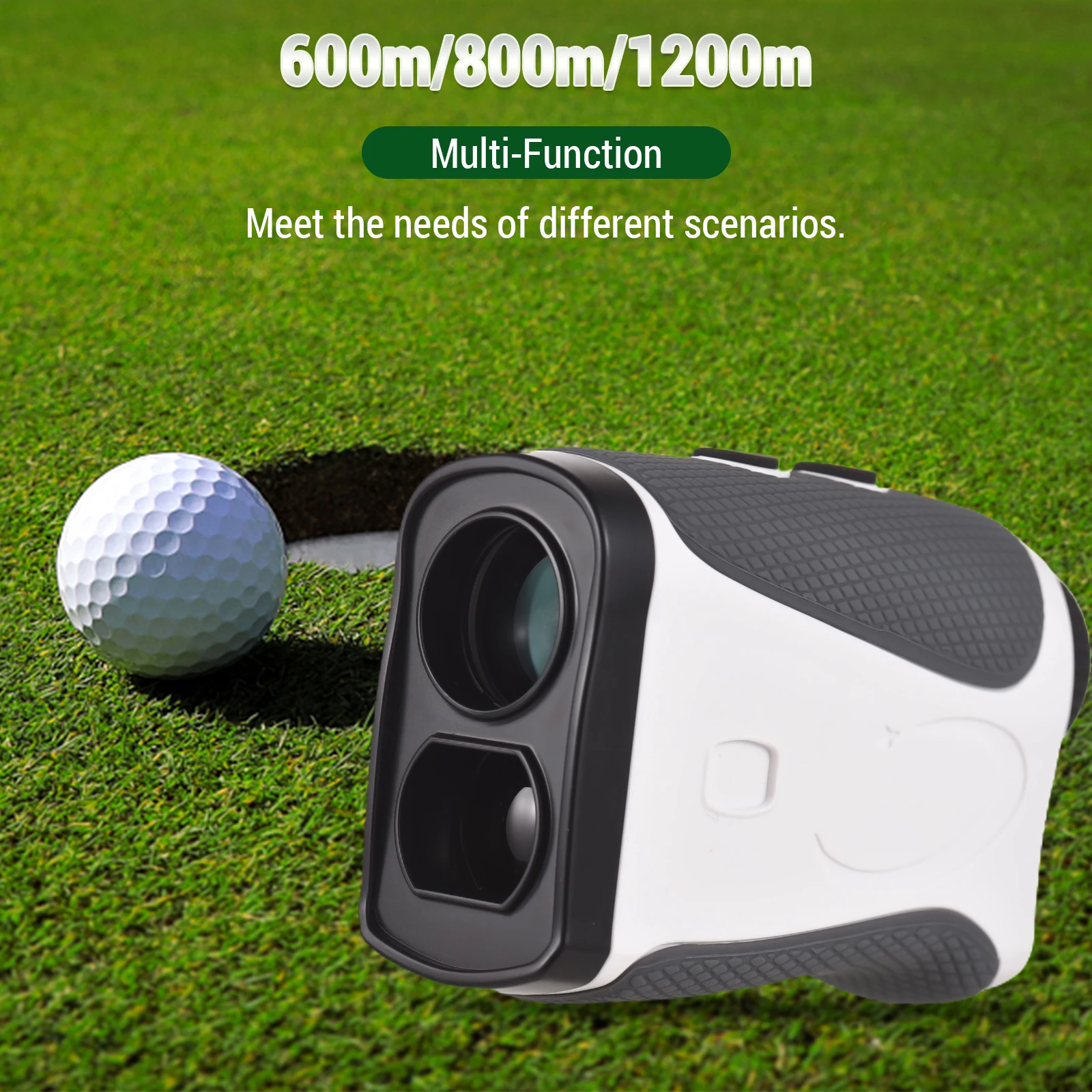 Telémetro de Golf con telescopio de pendiente, láser tipo C de línea recta, distancia Vrtical Horizontal, pendiente, caza, 6x LCD, 905nm