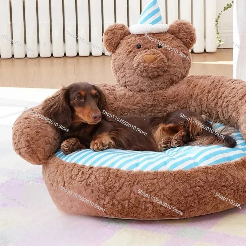 Bear kennel cat nest, all-season pet bed, small dog cat dog bed sofa