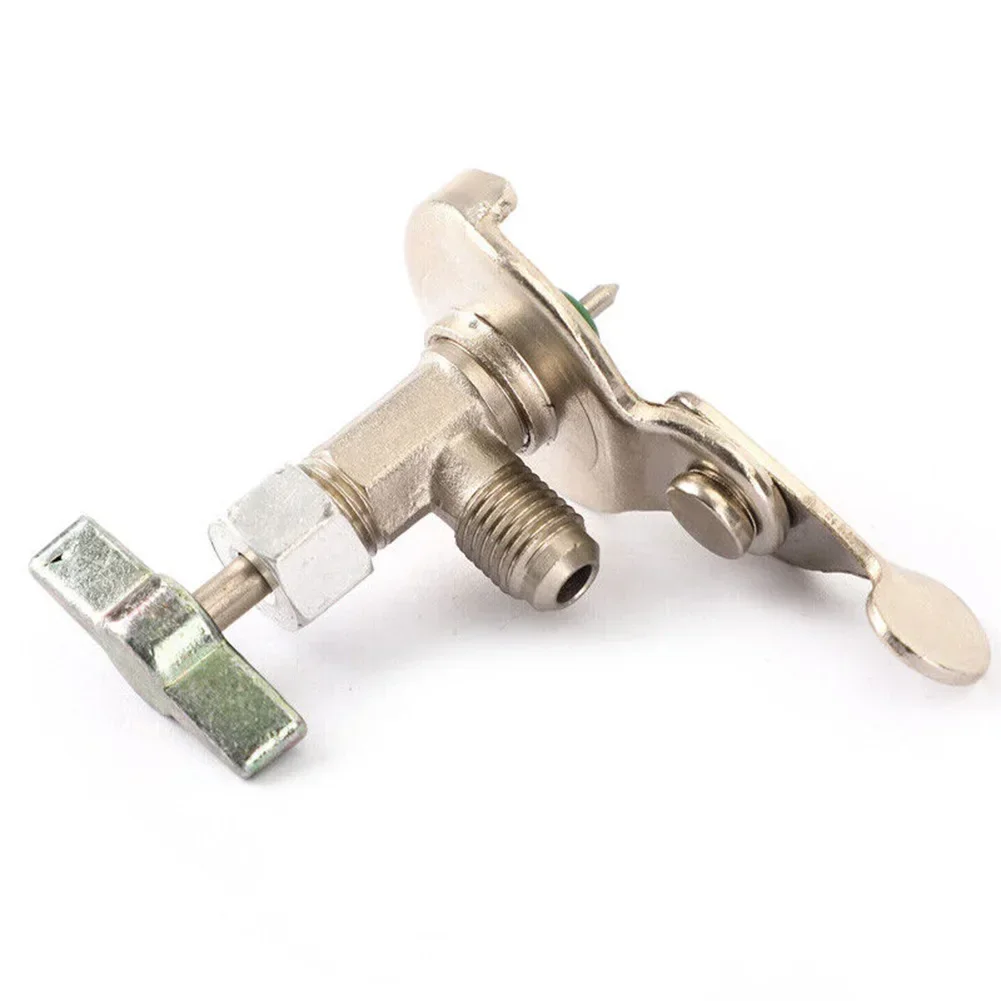 1 Set 1/4" SAE Air Conditioner Tank Faucet Refrigeration Fill Hose Valve Kit For R12 R22 R134 For Refrigerantion Hoses