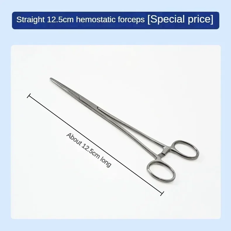 Imagem -06 - Fórceps Hemostático Ferramenta Fórceps Cirúrgico Hemostat Bloqueio Grampos Alicate de Pesca Ponta Curva e Reta 1pc Aço Inoxidável