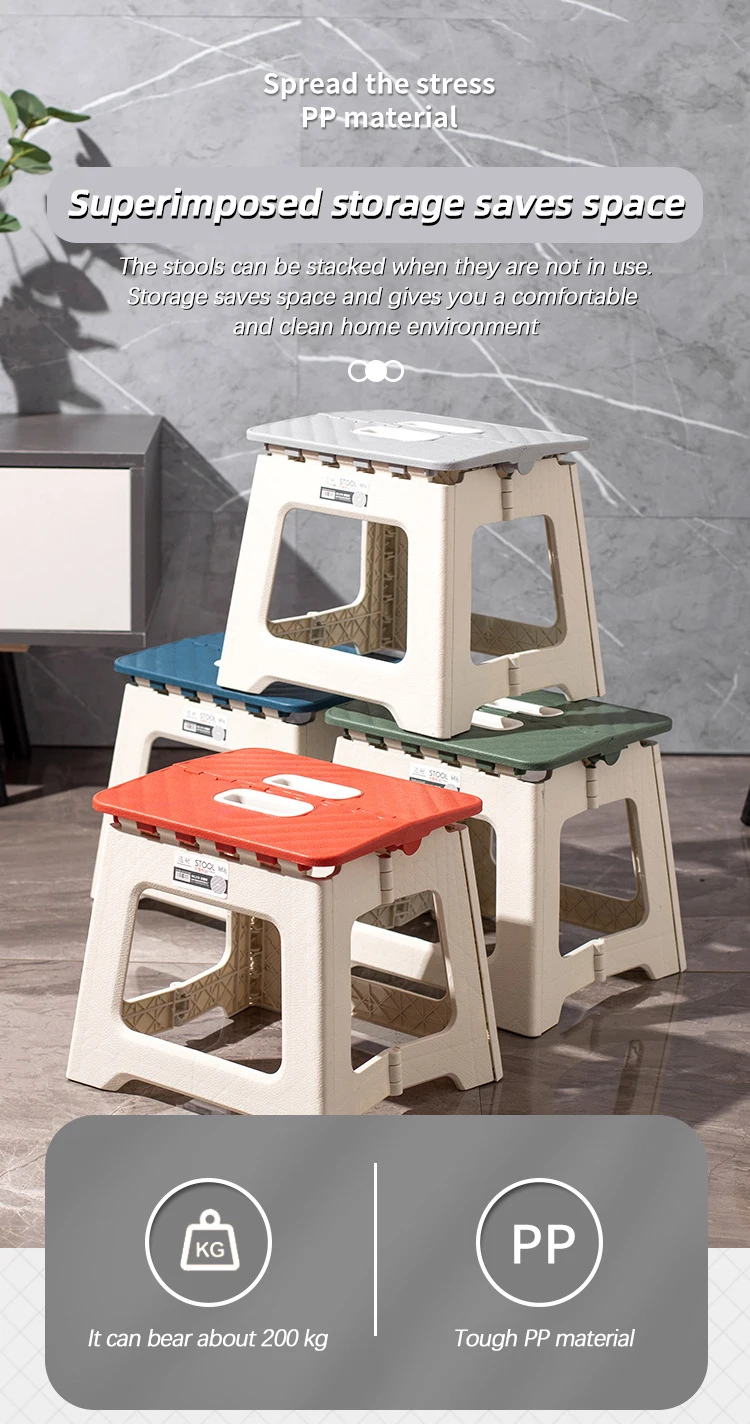 MUMUCC Kunststoff Verstärkter Klappstuhl, Tragbarer Outdoor-Campingstuhl, Strandklappstuhl, Familien- und Kinderstuhl – Detail 9