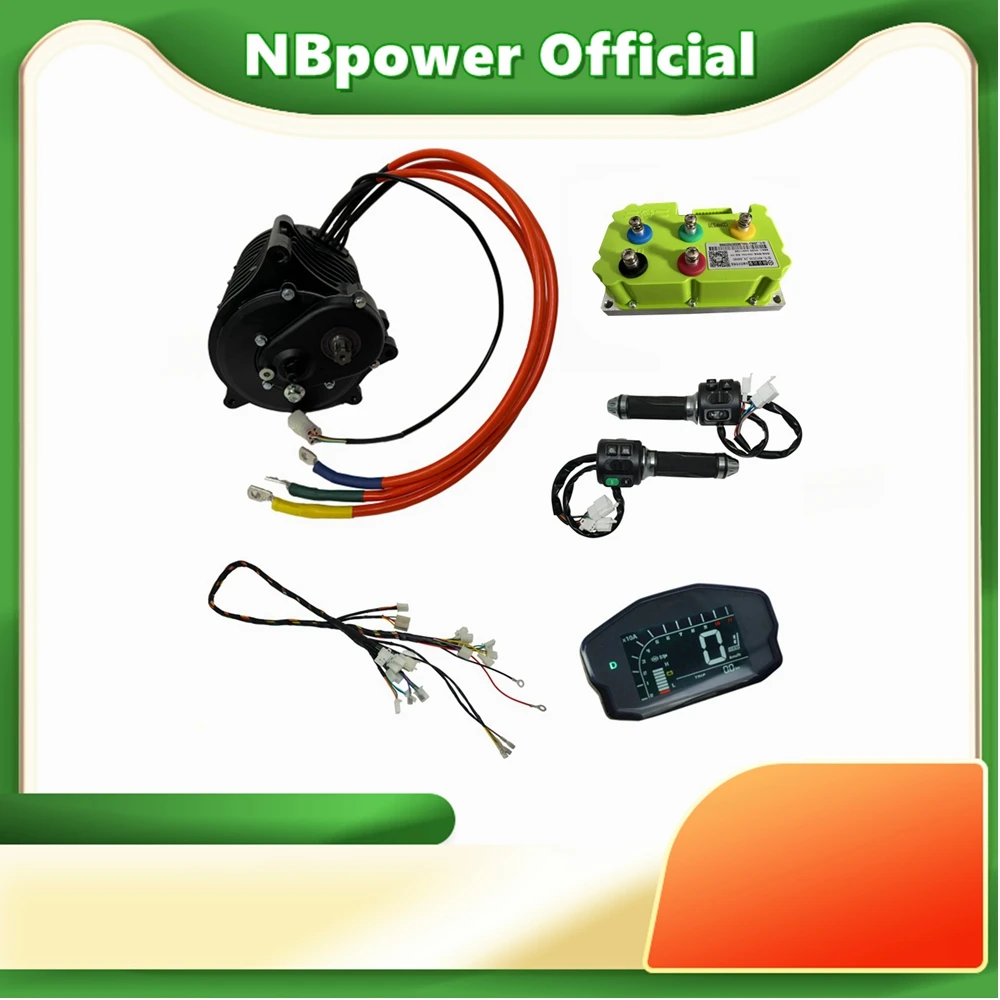 

QS MOTOR 138 3000 Вт V3 70H Комплект для переоборудования двигателя со средним приводом и контроллером ND72450 Дисплей DKD 72 В 110 км для электрического мотоцикла