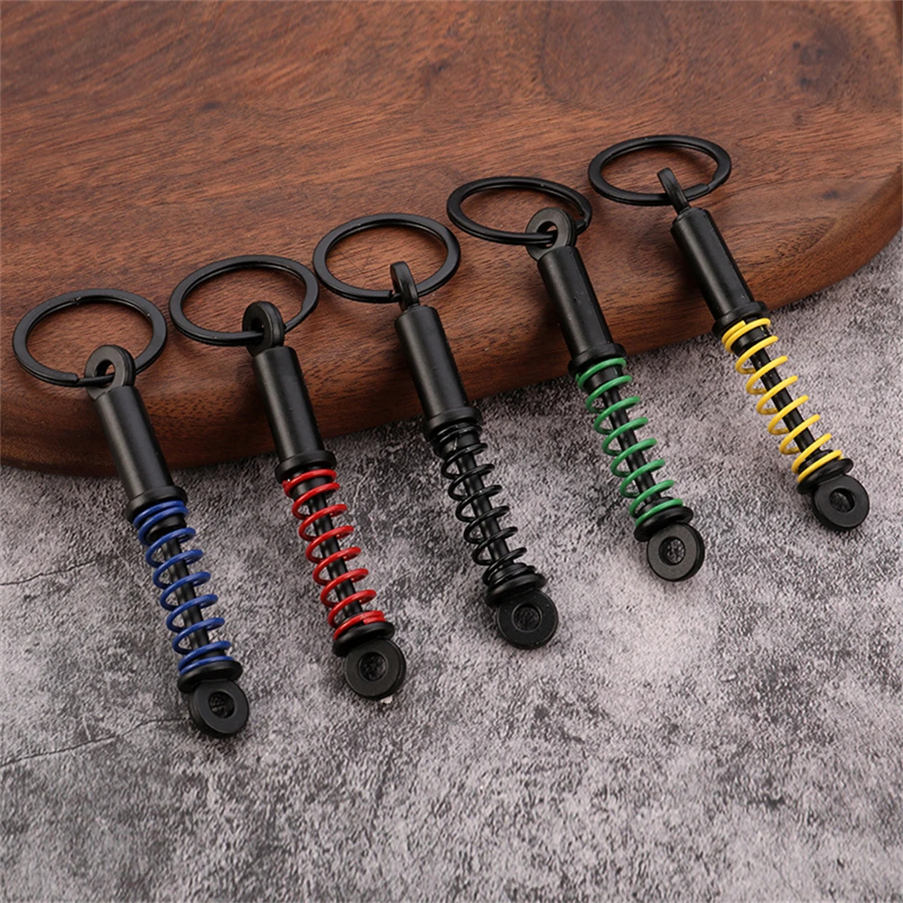 Creative Cylinder Engine Gasket Steering Wheel Keychain Piston Turbine Auto Parts Keyring for Car Bag Phone Pendant Accessories