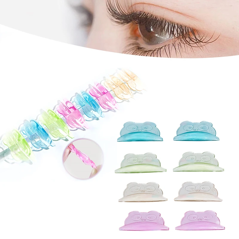 4Pairs Free Glue Silicone Eyelash Perm Rod Sticky Lash Lift Shield Lifting 3D Eyelash Curler Accessories Makeup Tool For Women