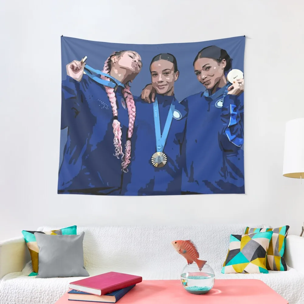 

Sophia Smith, Trinity Rodman, Mallory Swanson Tapestry Room Decor Aesthetic House Decoration Decor For Room Tapestry