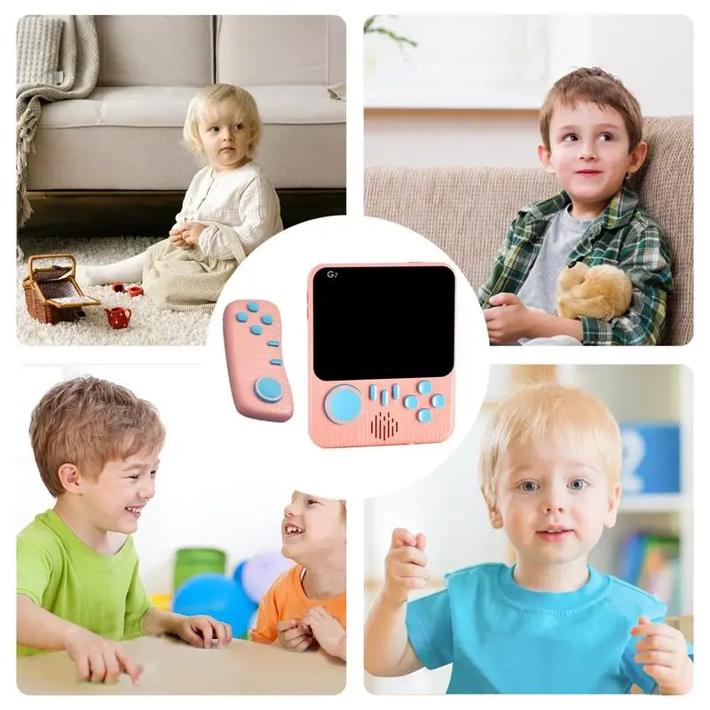 Pocket Game Machine Macaroon Design Game Console Fun Plug & Play Video Games Compact Pocket Game Portable Entertainment