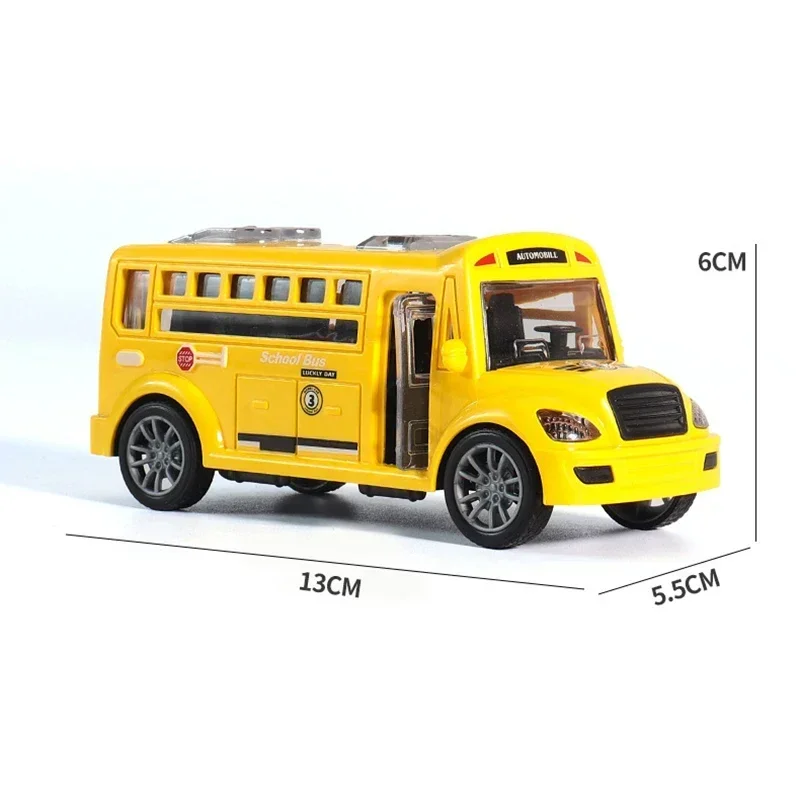 School Bus Children's Toy with Opening Doors Inertia Car for Kids Class Educational Transportation Model Toys for Boys Gift