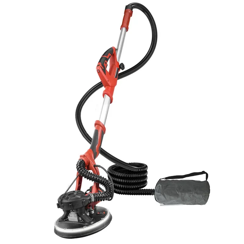 

Long pole handheld small decoration tool self-vacuuming wall polishing machine with lamp