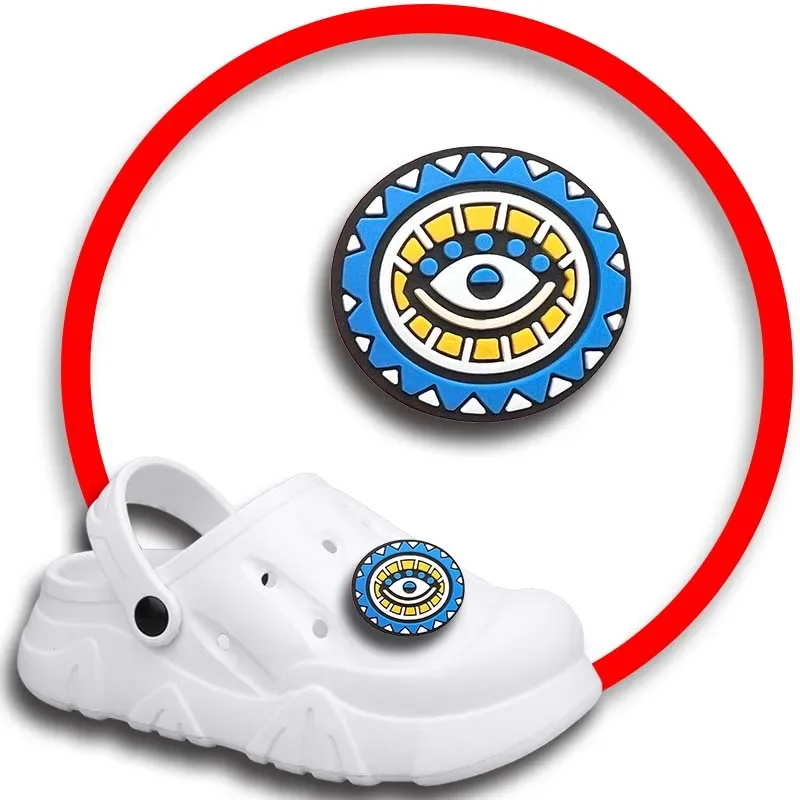 Blue Eyes Shoe Charms for Crocs Sandals Women Clogs Pins Shoe Decorations Accessory Men Badges Boys Girls Kids Shoes Accessories