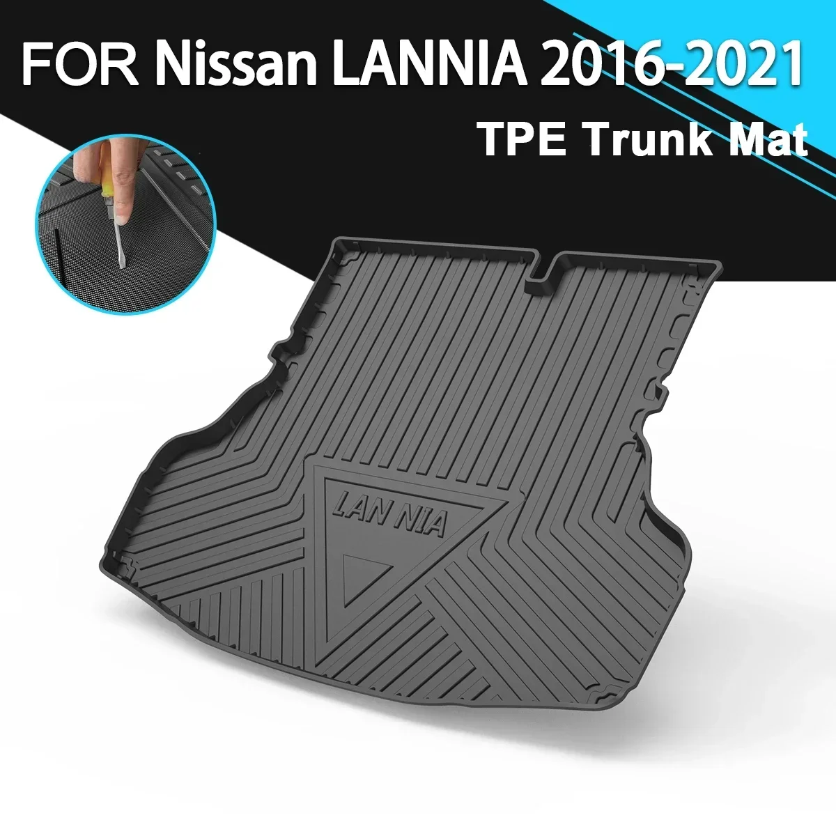 

Car Rear Trunk Cover Mat Non-Slip Waterproof Rubber TPE Cargo Liner Accessories For Nissan LANNIA 2016-2021