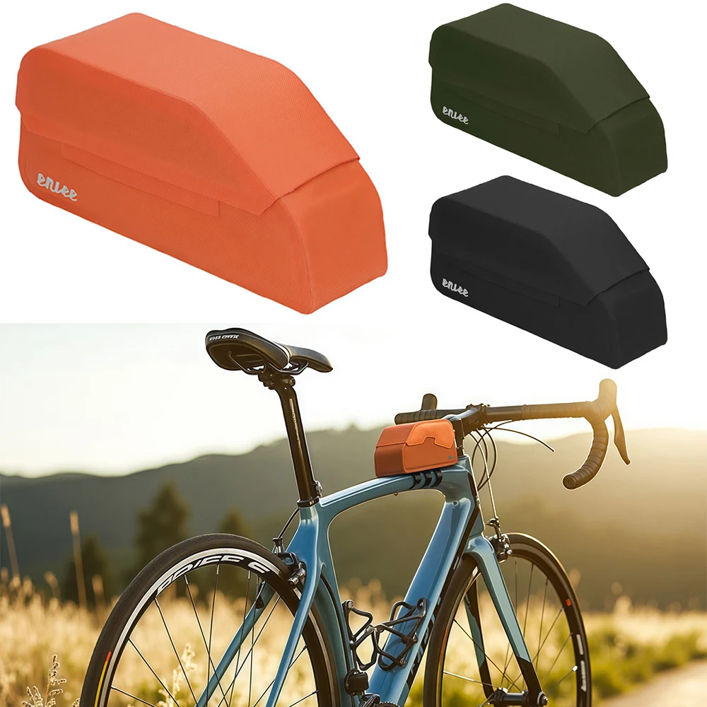 Bike Top Tube Bag Bike Frame Bag with Magnetic Flap Fully Waterproof and Stable Bicycle Frame Bag for Mountain Road Bike Cycling