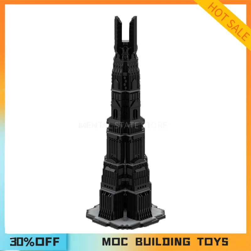 1950 Stuks Op Maat Gemaakte Moc Lotr: Orthanc Hoge Toren Bouwstenen Technologie Diy Creatief Assemblagespeelgoed Vakantiegeschenken