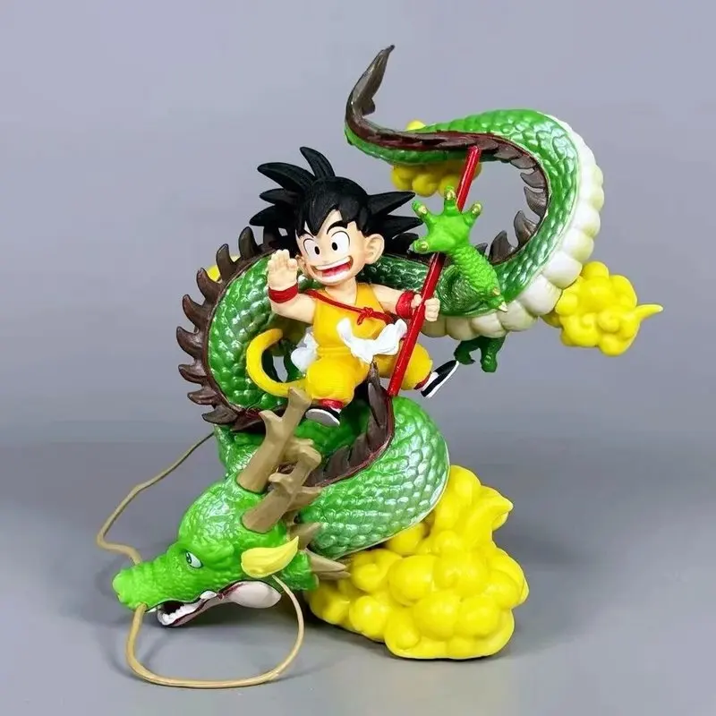 

Dragon Ball Gk Figure Goku On Shenron Pvc Anime Collectible Statue Model 12cm Desktop Ornament For Anime Hobby Collectors