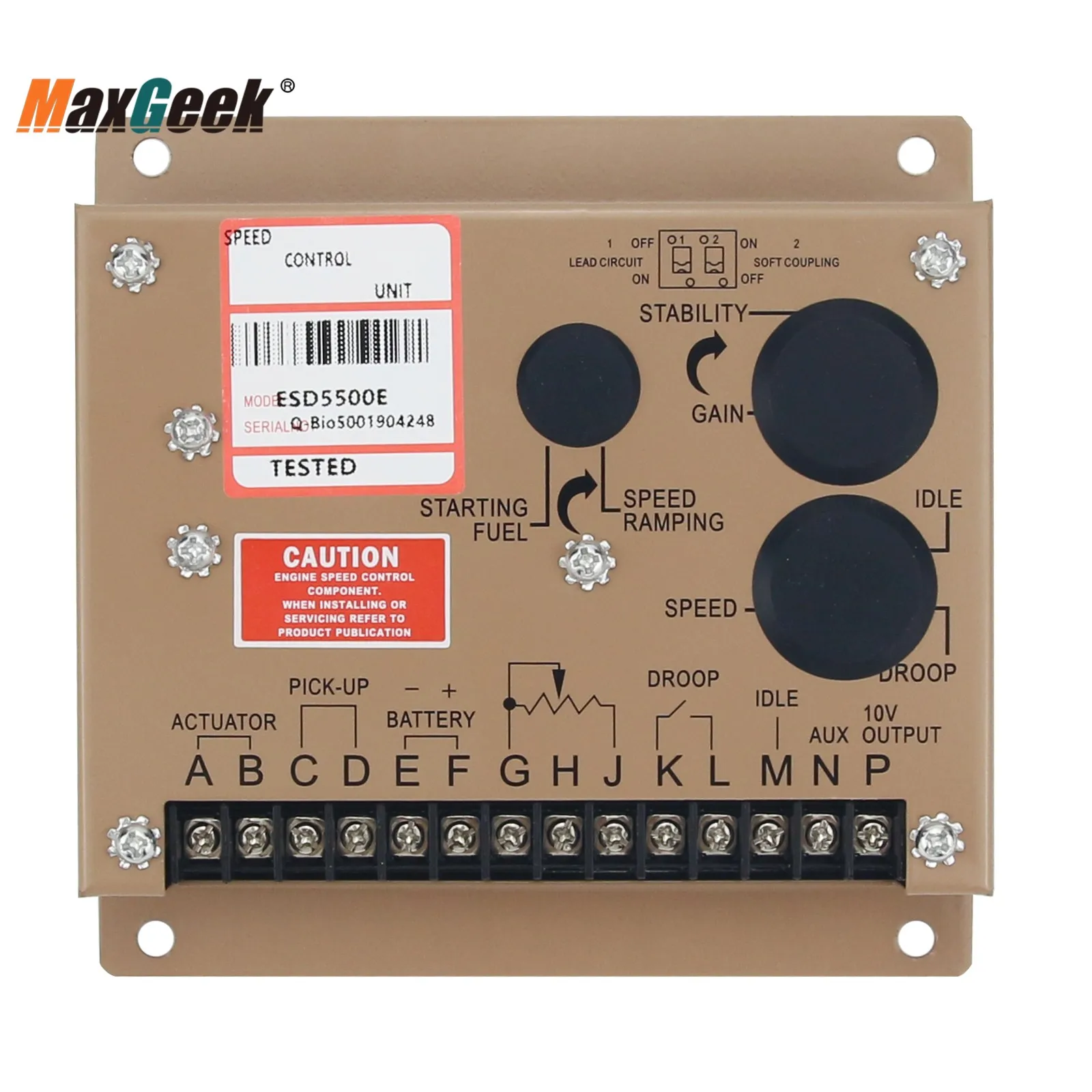 Imagem -02 - Maxgeek-gerador Diesel Governador Adc120 Atuador Elétrico 12v Esd5500e Controlador de Velocidade 3034572 Sensor