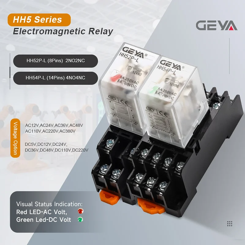

GEYA HH54L Miniature Electromagnetic Relay - Precise Control and Stable Switching Component