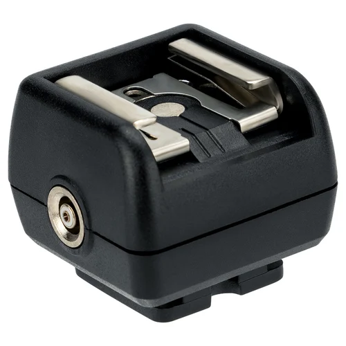 Imagen 2 del producto Adaptador de zapata estándar JJC con puerto de sincronización de PC adicional para conectar cámaras a estroboscopios de luz de estudio Flash fuera de cámara adicionales