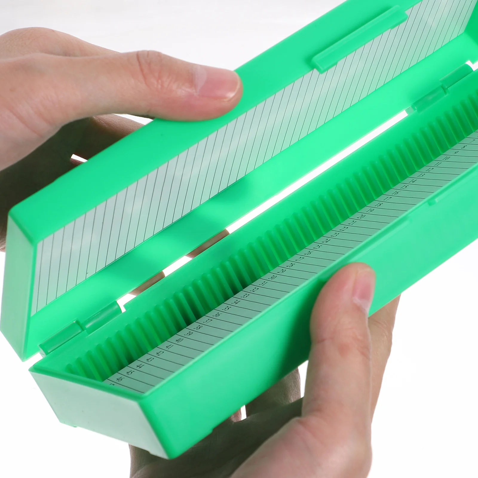 

Premium ABS Microscope for Laboratory School Home Use Slotted Channels Secure Storage Organizer