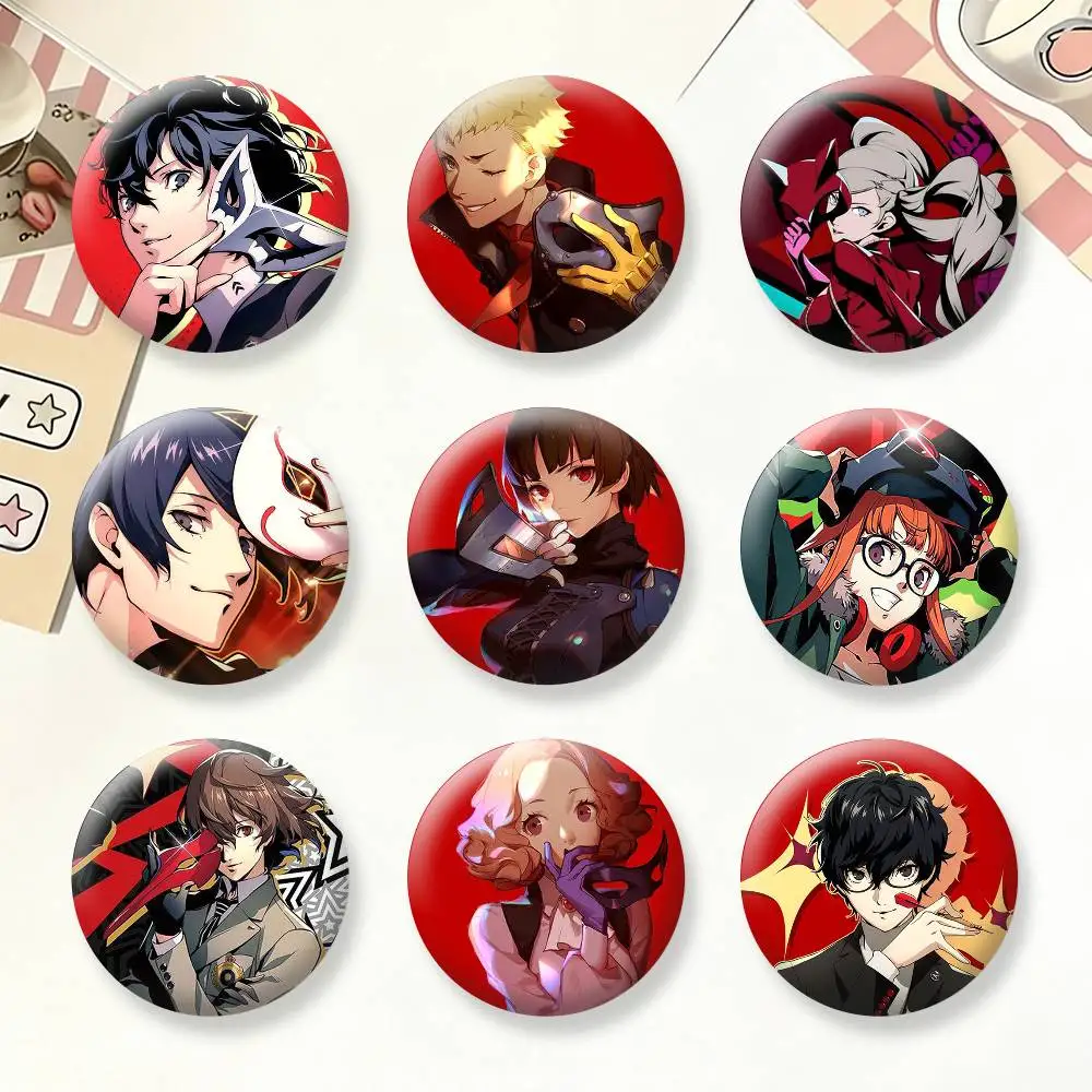 

THE DAY B-BREAKERS P5 Ryuji Anne Yusuke Makoto Brooches Cartoon Badge Pins Backpack Hat Accessories Friend Gift