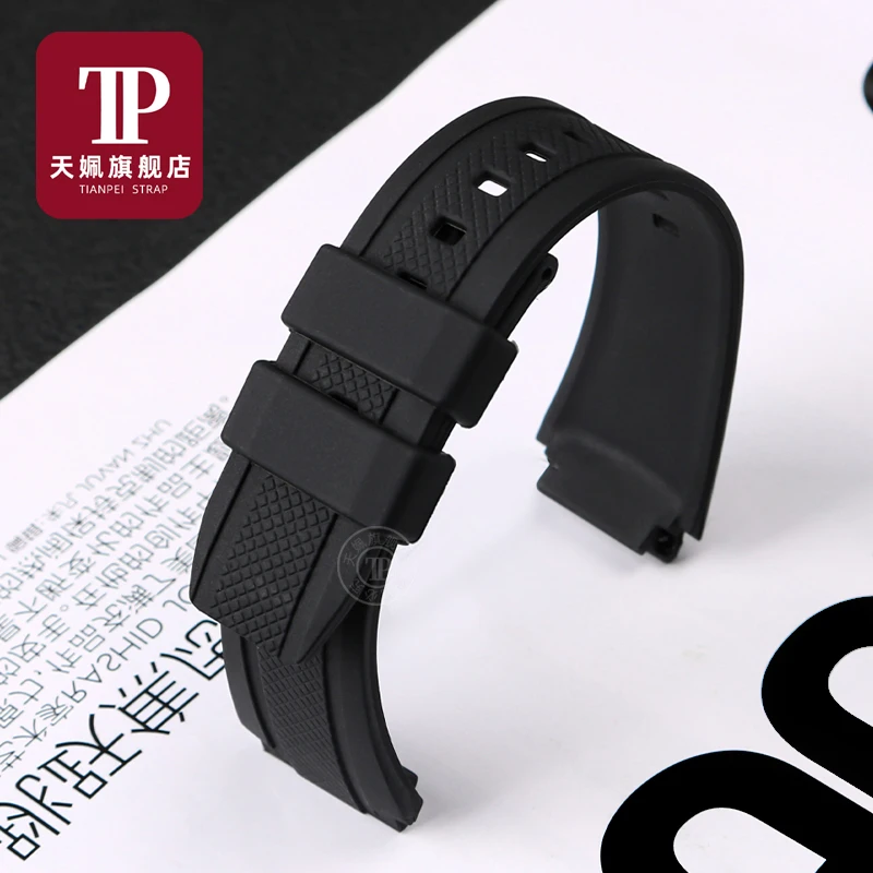 20MM Silicone Rubber Strap For CASIO watch band male MWA-100 MWA-100HD-1A  mwa-100h black Wristbands Bracelet Accessories