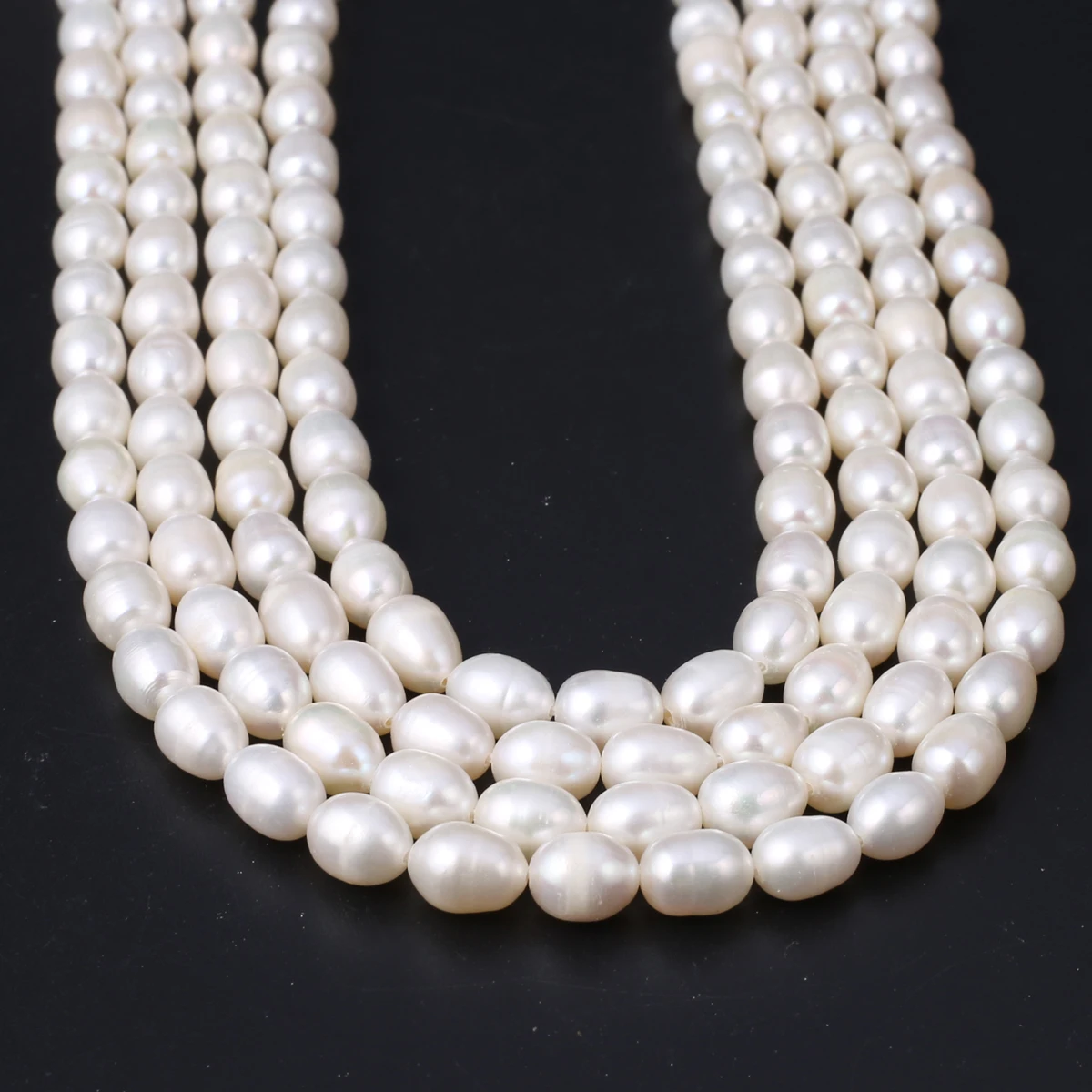 Perles d'eau douce naturelles de qualité AA, 6-7 mm, forme de riz, perles cultivées en vrac pour la fabrication de bijoux DIY, collier, bracelet, accessoires