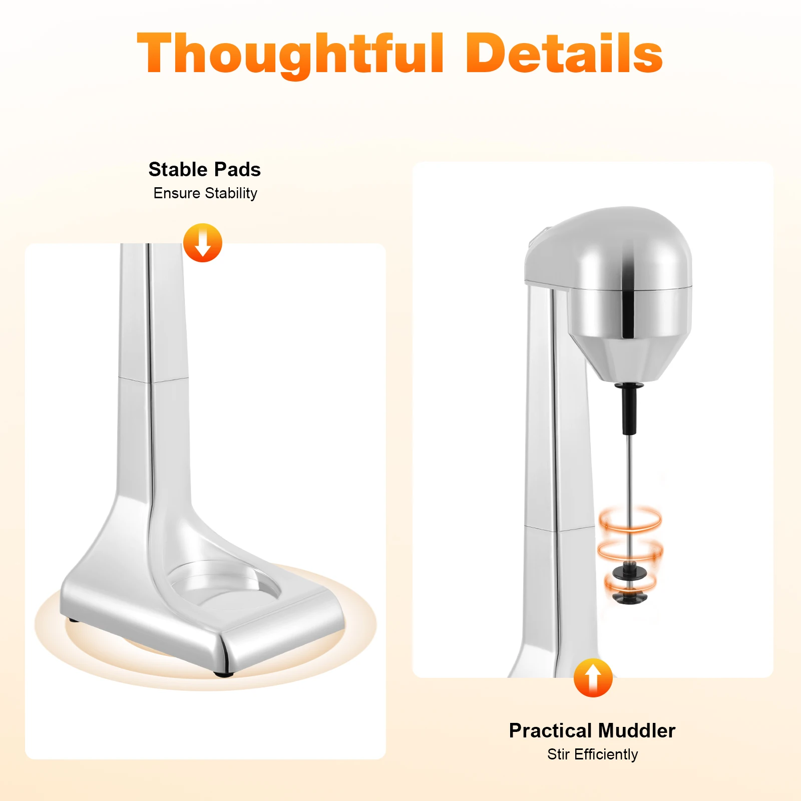 ماكينة صنع اللبن الكهربائية 100 وات، ماكينة خلط المشروبات من الفولاذ المقاوم للصدأ سعة 500 مل للمنزل 110 فولت