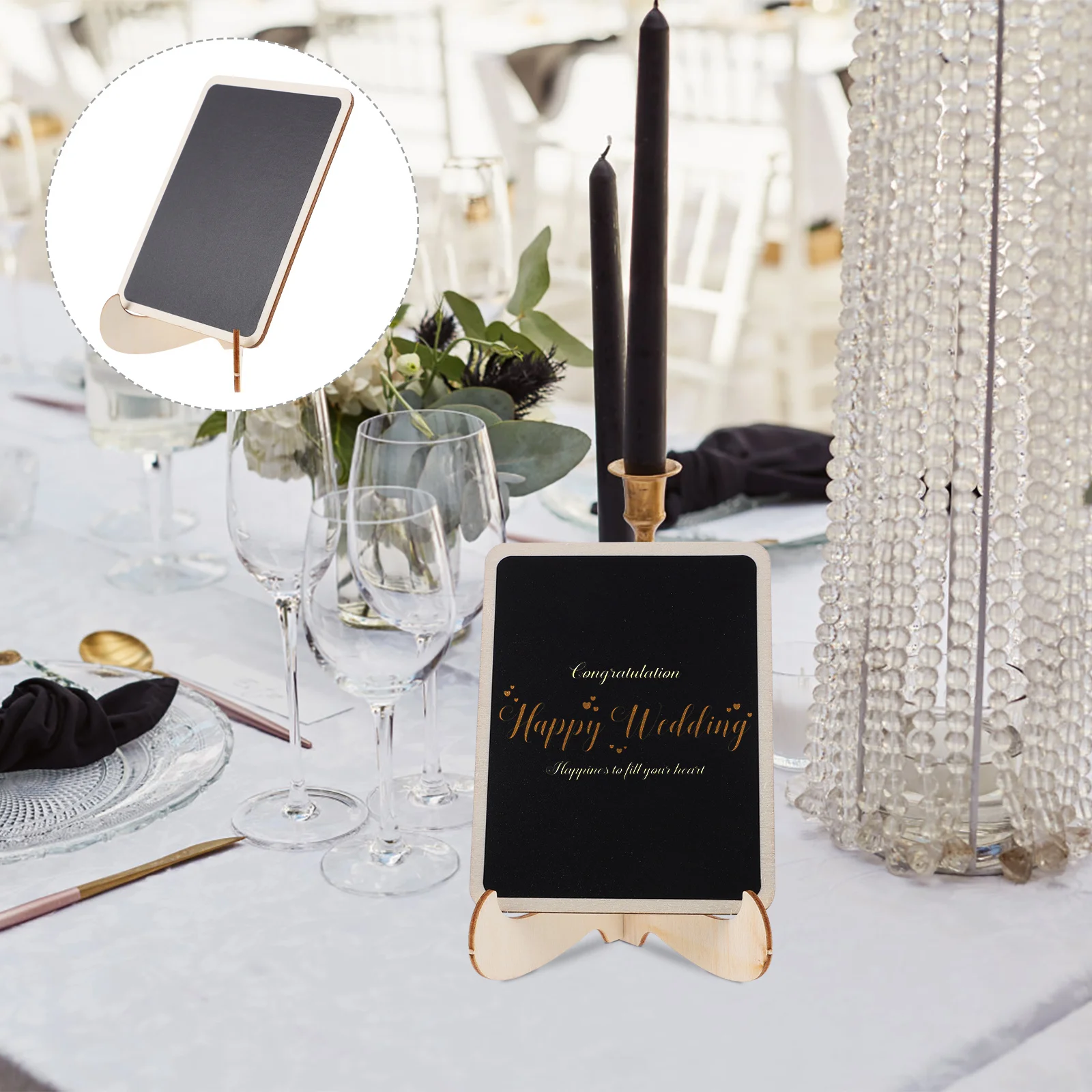 

20 Pcs Wooden Mini Blackboard Reusable Chalkboard Label The Sign Signs for Food Chalkboards Buffet