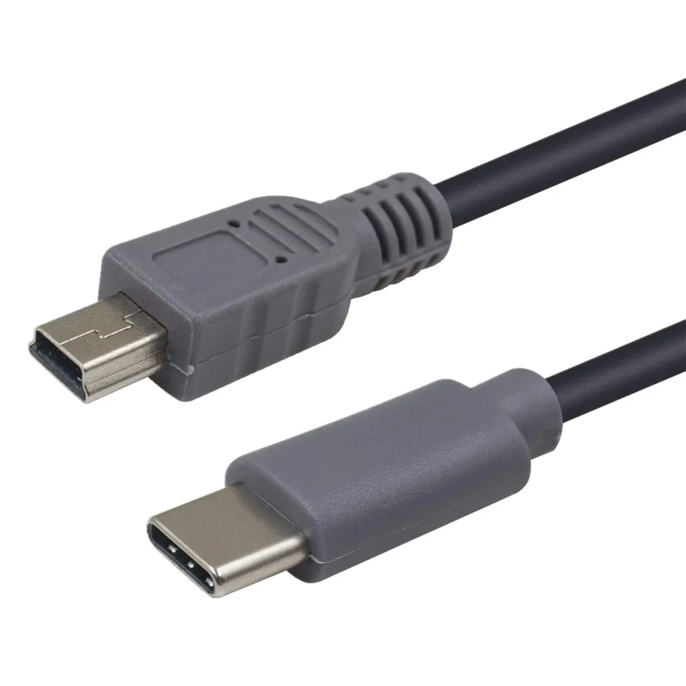 Rodzaj USB C męski do Micro/mini/typ-c USB 5 Pin B kabel do transmisji danych Adapter OTG konwerter wtyczki do telefonów komórkowych 0.25/0.5/1m