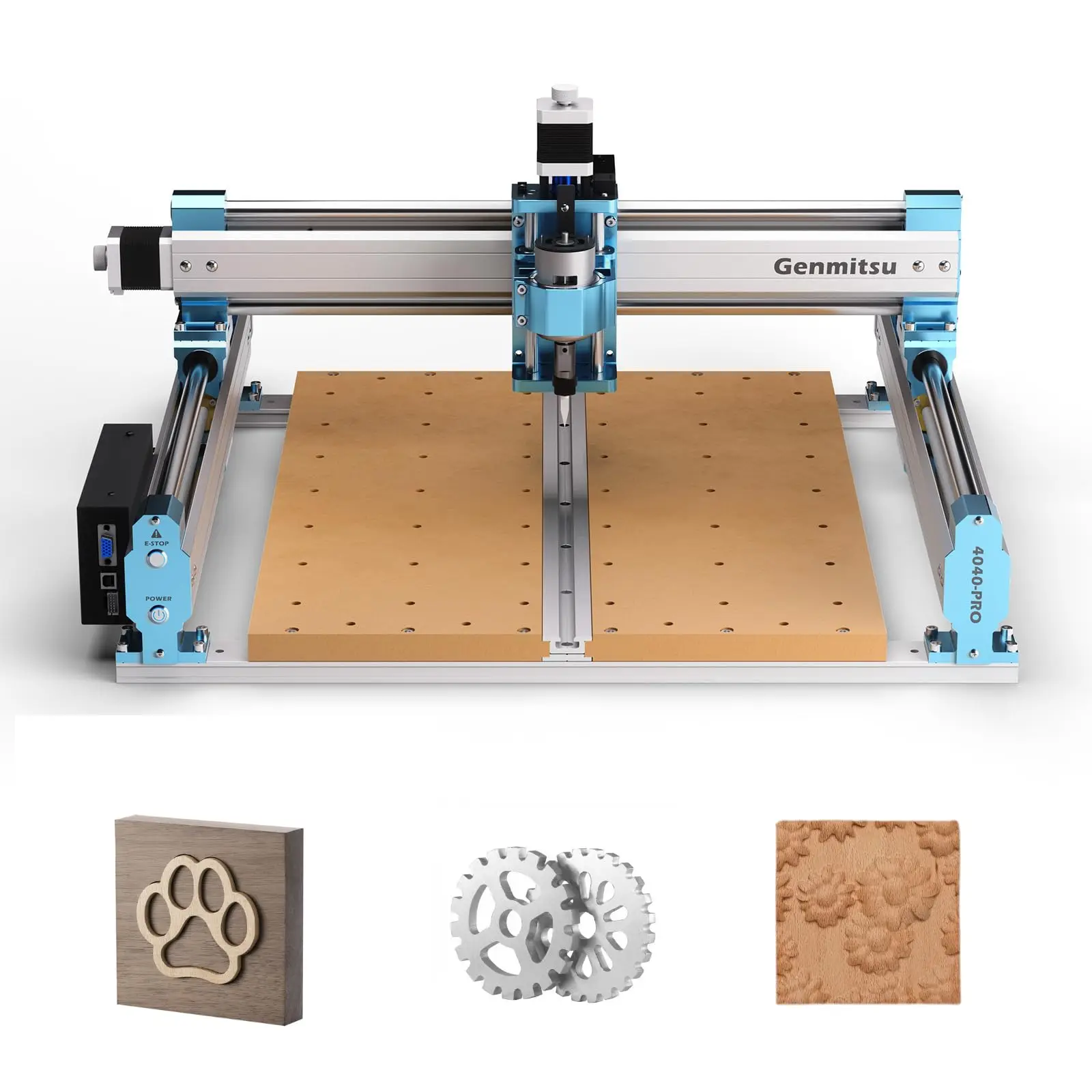 Genmitsu CNC Machine 4040-PRO for Woodworking, GRBL Control, 3 Axis Cutting Milling Wood Router