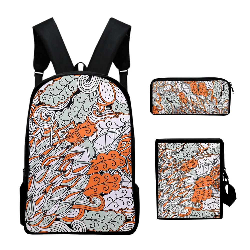 

Classic Popular Cool Ethnic style 3D Print 3pcs/Set pupil School Bags Laptop Daypack Backpack Inclined shoulder bag Pencil Case