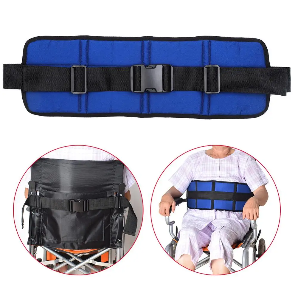 Medical Adjustable Breathable Safe Wheelchair Seat Belt Cushion Restraint Harness Straps Therapy Fixing Belt for Elderly Patient