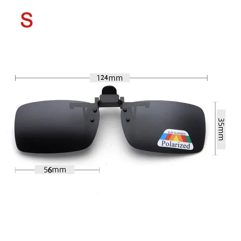 4 Color Grey Lenses Polarized  Sunglasses Clip On Flip Up UV 380 Driving Fishing Night Vision Glasses Clips