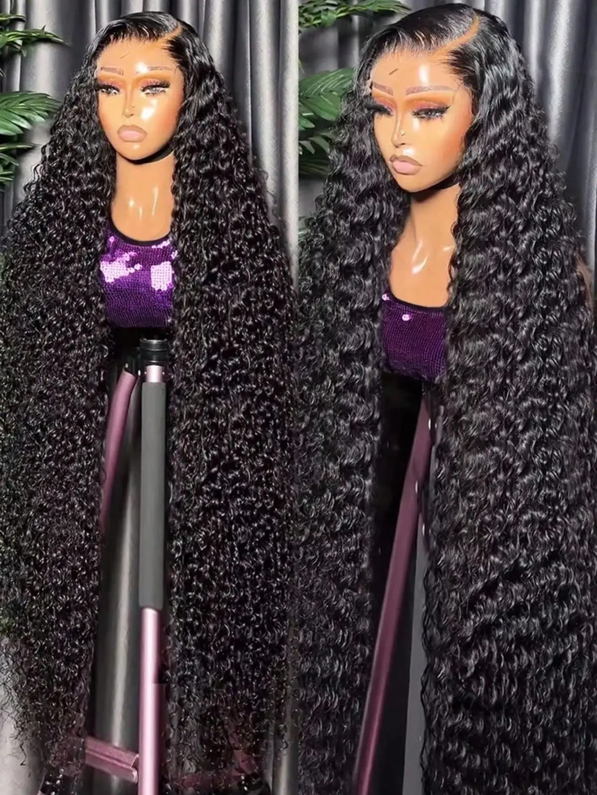 

Deep Wave Lace Front Wigs Human Hair 6x4 HD Transparent Deep Curly Lace Front Wig for Women 200 Density Curly Wig with Baby Hair