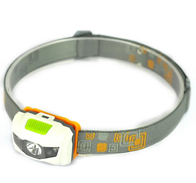 Mini 3LED Headlamp With White and Red Dual Light Sources Outdoor AAA Battery Headlight