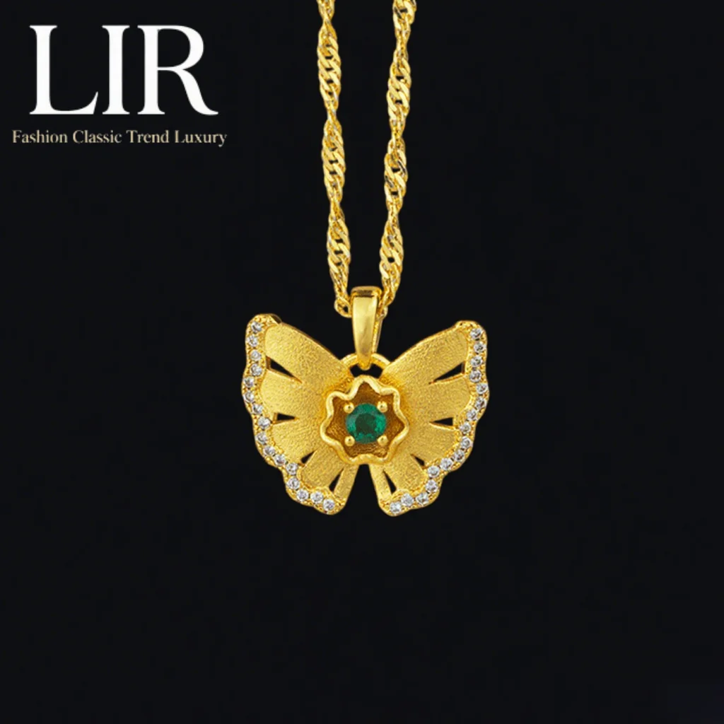 

LIR 2025 New Butterfly Necklace: Fadeless Non-deformable, Latest Plating, Zircon Inlay, Elegant Women's Jewelry