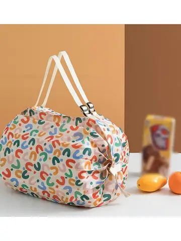 Foldable Shopping Bag Waterproof Travel Portable Storage Bag Beach Bag Supermarket Grocery Shopping Bag