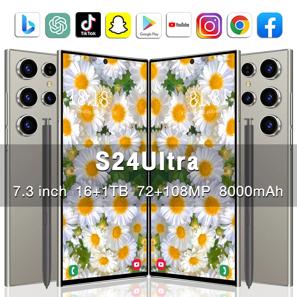 

Global Edition 2026 HOT S26 Ultra NEW 7,3HD Оригинальная смарт-карта с двумя картами, аккумулятор 7800 мАч, функция распознавания лиц