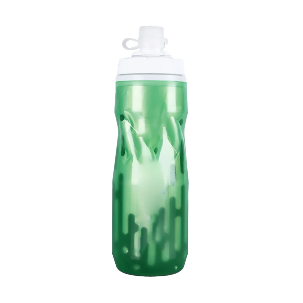 Taza de agua verde con protección contra el calor y el hielo, botella de agua deportiva para ciclismo, nota, contenido del paquete, botella de agua duradera