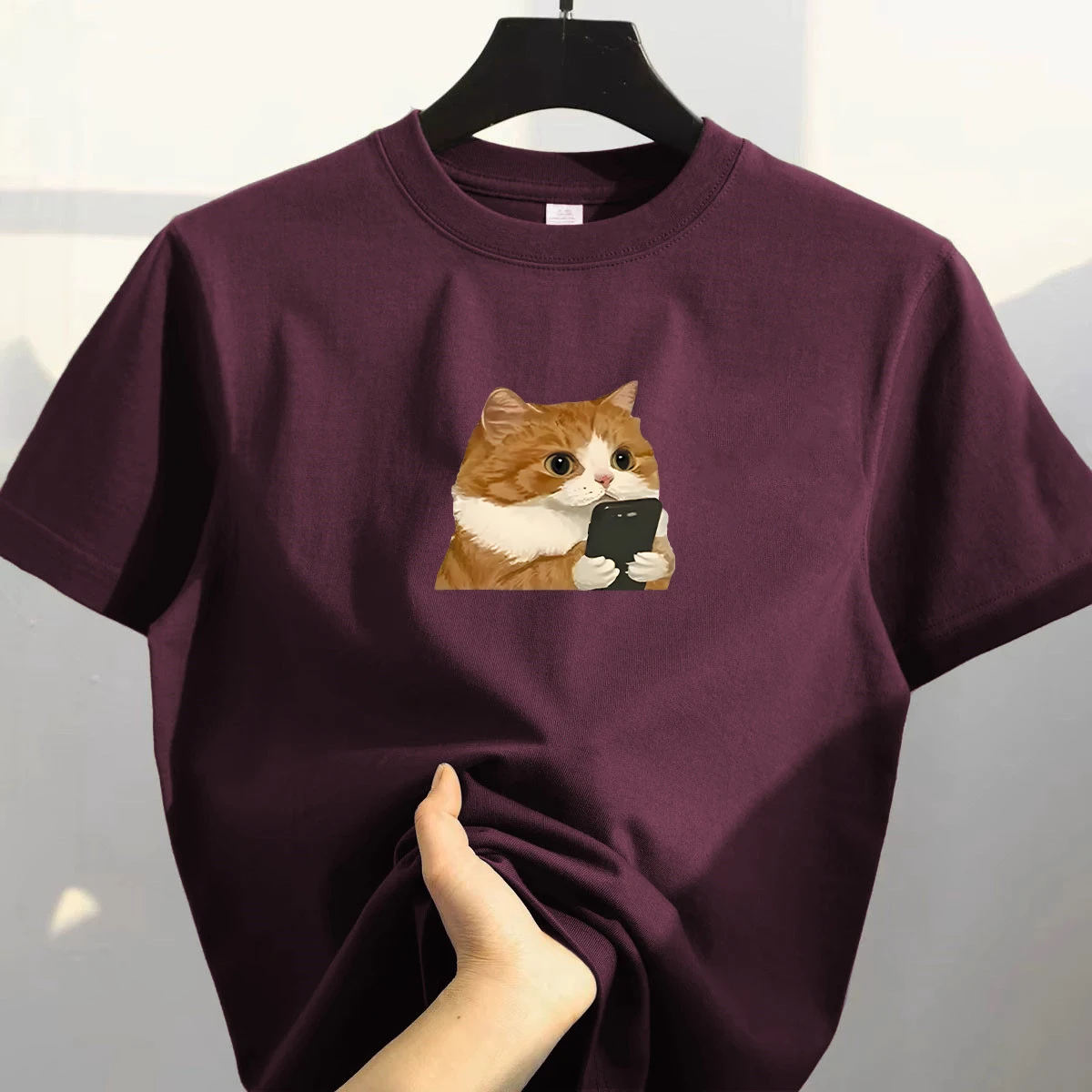 

Свободная футболка в корейском стиле с принтом, с коротким рукавом, молодежная, летняя, хлопковая, повседневная, для мужчин, больших размеров, комфортная посадка