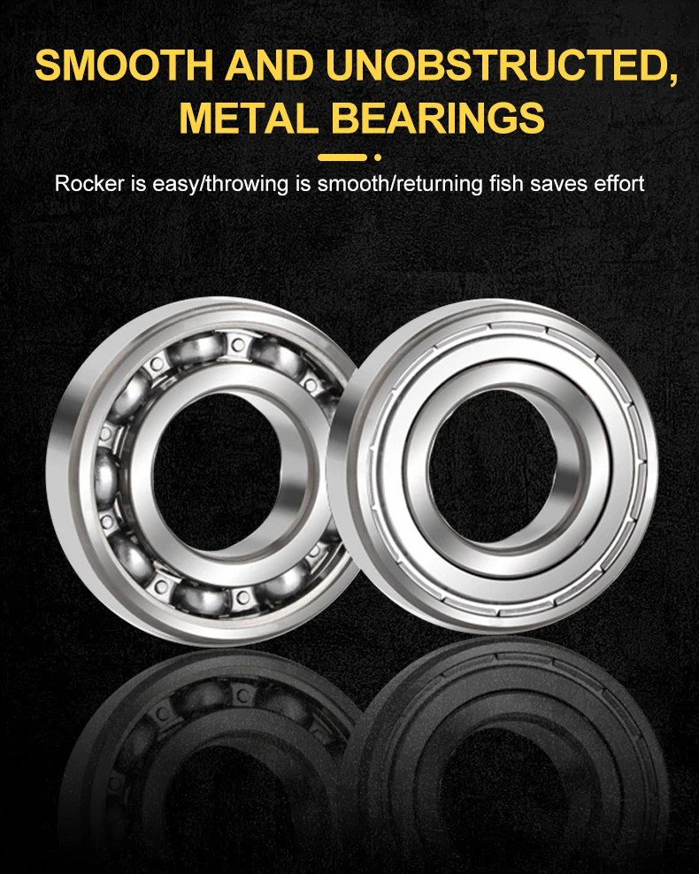 BILLINGS HK Spinnrolle, 1000-7000er Serie Spinnangelrollen, 12 kg maximale Bremskraft, 5,2:1 Übersetzungsverhältnis, klappbarer Kurbel für einfachen Transport – Detail 3