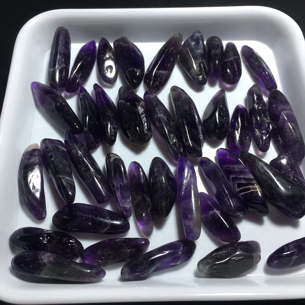 Natural purple tooth stone raw stone mineral crystal specimen strip interior decoration ornamental stone