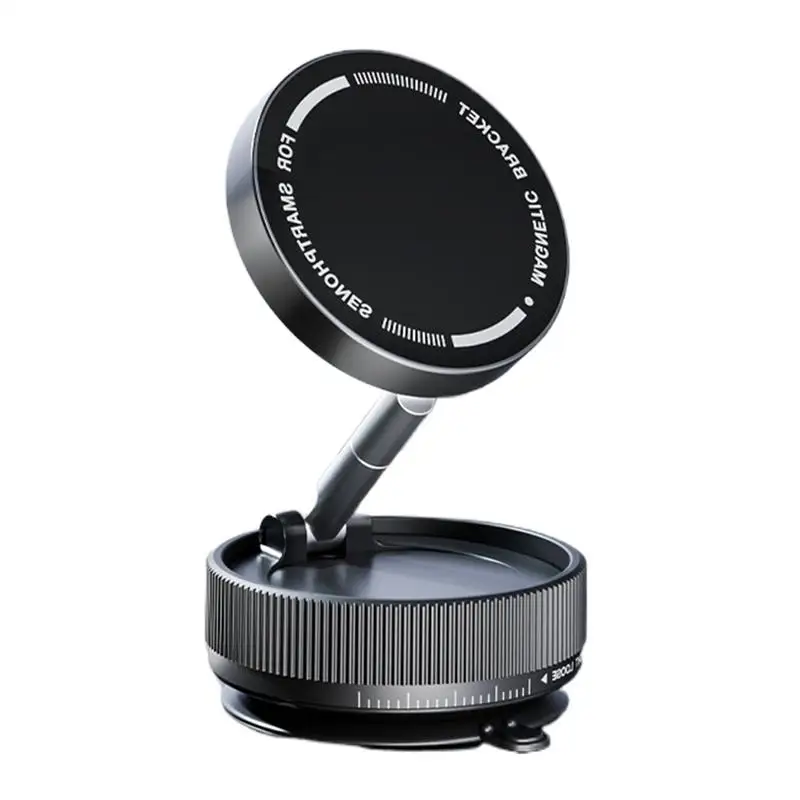 

Vacuum Magnetic Suction Cup Phone Mount 360-degree Rotating Truck Dashboard Smartphone Stand Foldable Car Cell Phone Holder