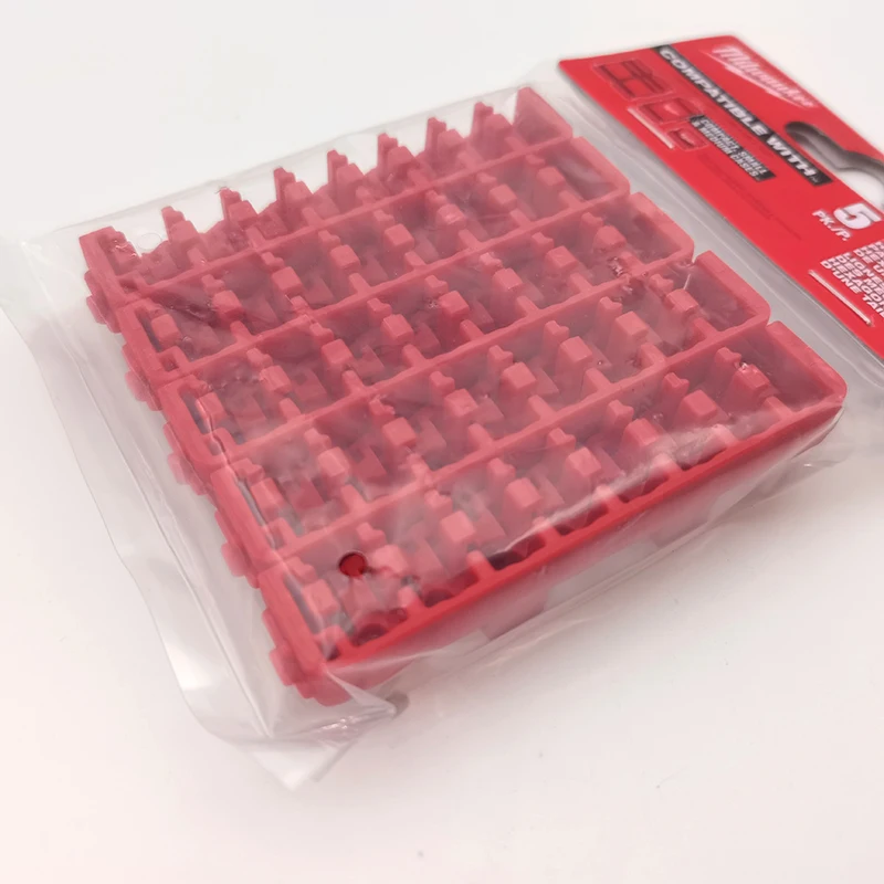 Milwaukee 48-32-9932 5PK Case Rows For 1in 1/4“ Hex Bits Compatible With Compact Cases Small-scale Support Holder