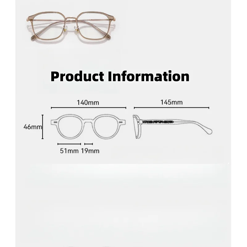 Titanium Glasses Frame Ultra-light Square Frame Ladies Glasses Frame New  Luxury Optical Prescription Women Glasses Frame 9901