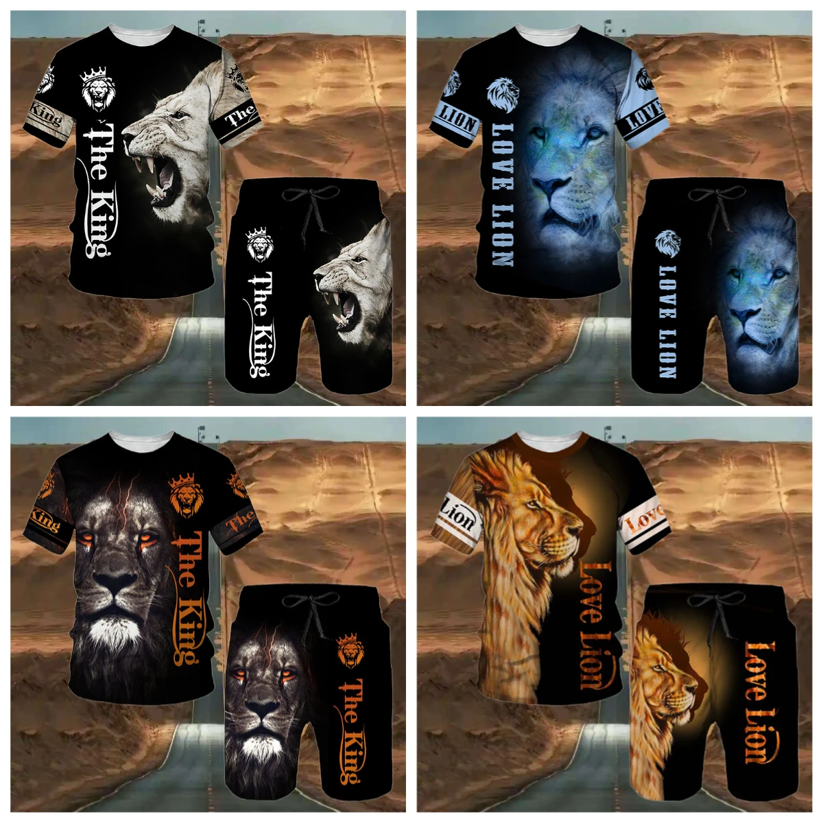

2025 Latest Hot T-shirt Set 3D Vacation Style Trendy Various Elements Fashionable Street Men's Set Summer Top Shorts Breathable