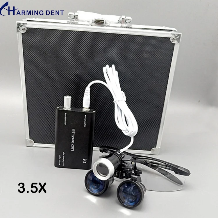 Charming dental magnifying glasses dental and surgical loupes 3.5X with LED headlight / Dental glasses optical for ENT oral exam